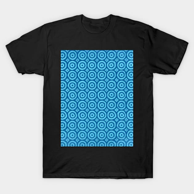 Hand Drawn Circles In Blue T-Shirt by Ellie B Designs